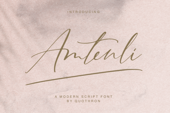Amtenli Script: A Graceful Typeface for Crafters