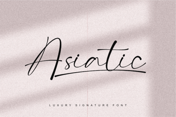 Asiatic Signature Script Font for Crafters