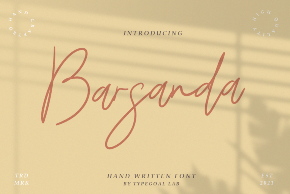 Barsanda Script: A Refined Typeface for Editorial Elegance