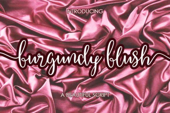 Burgundy Blush Script Font for Branding